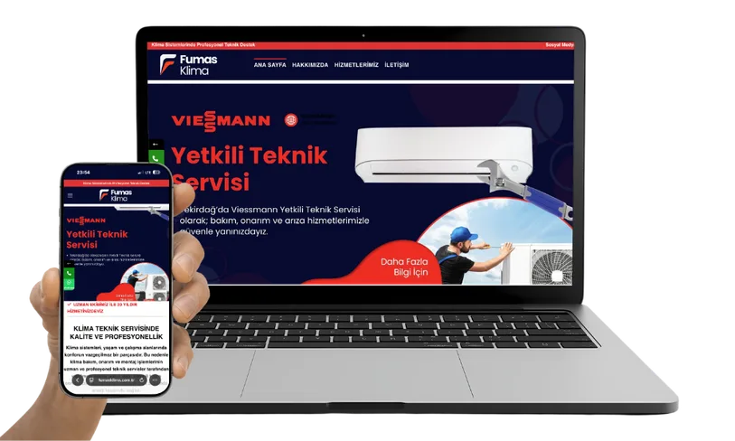 fumasklima.com.tr web sitesi ekran görüntüsü